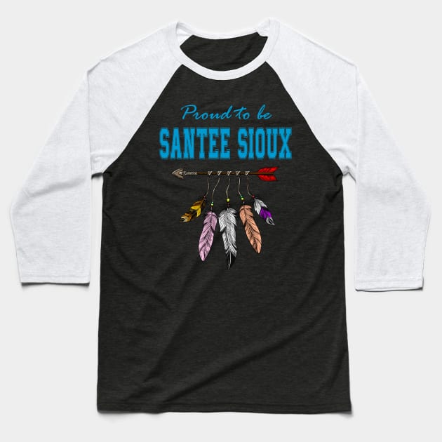 Arrows And Feathers Native Indian Santee Sioux Baseball T-Shirt by Jeremy Allan Robinson